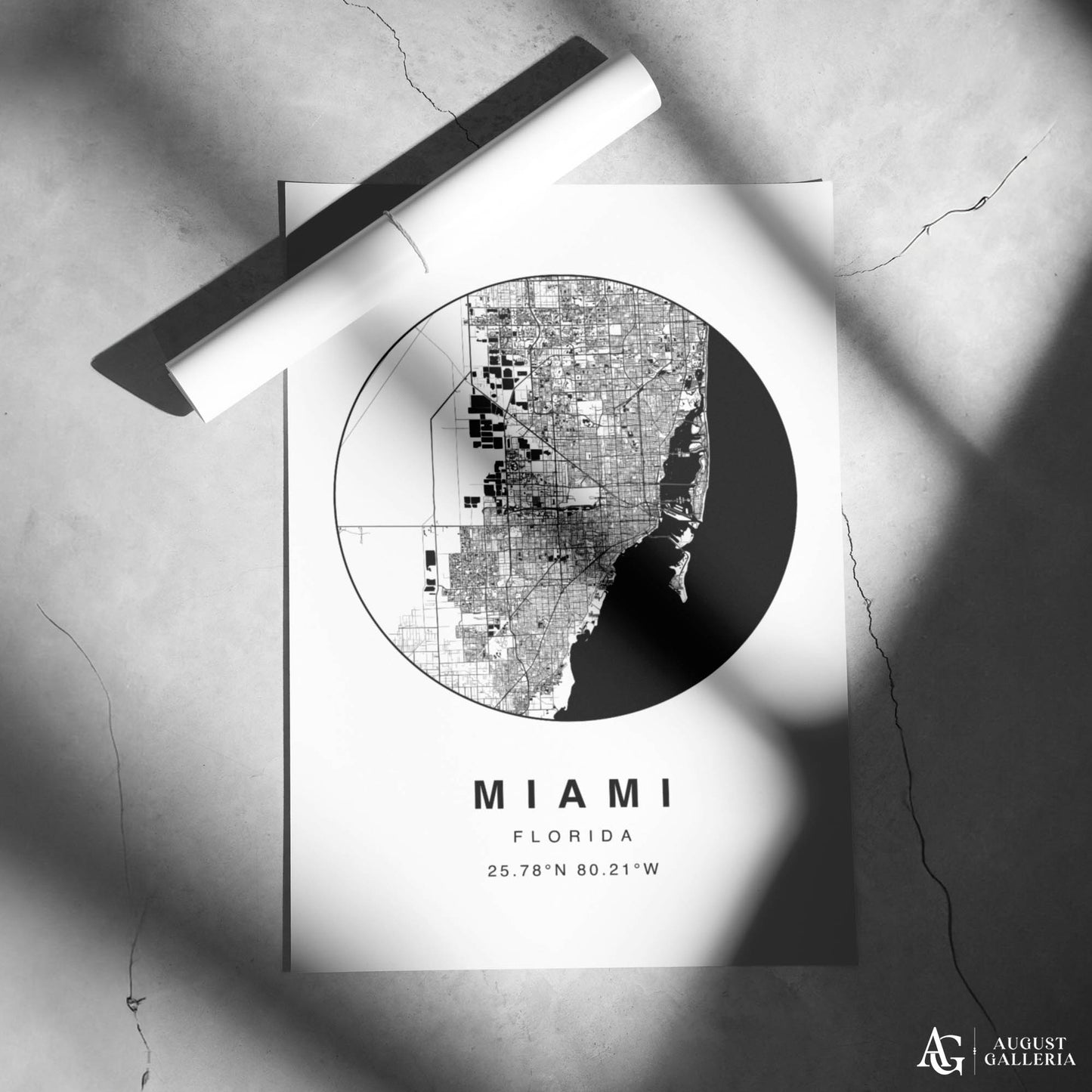 Miami Minimalist Map