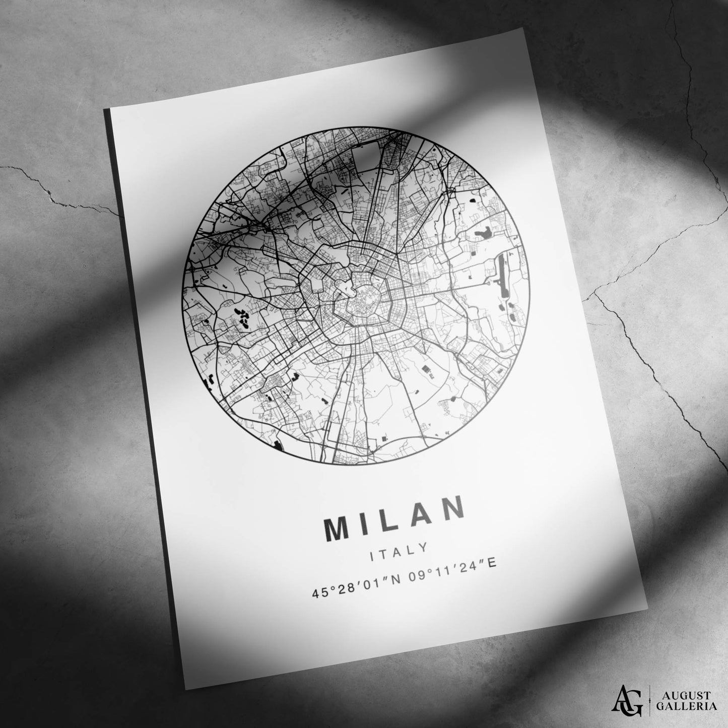 Milan Minimalist Map