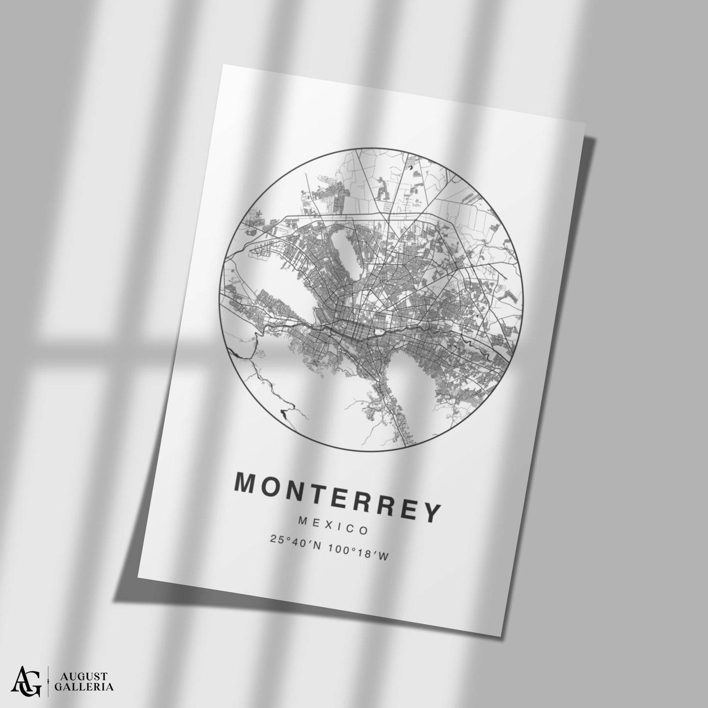 Monterrey Minimalist Map