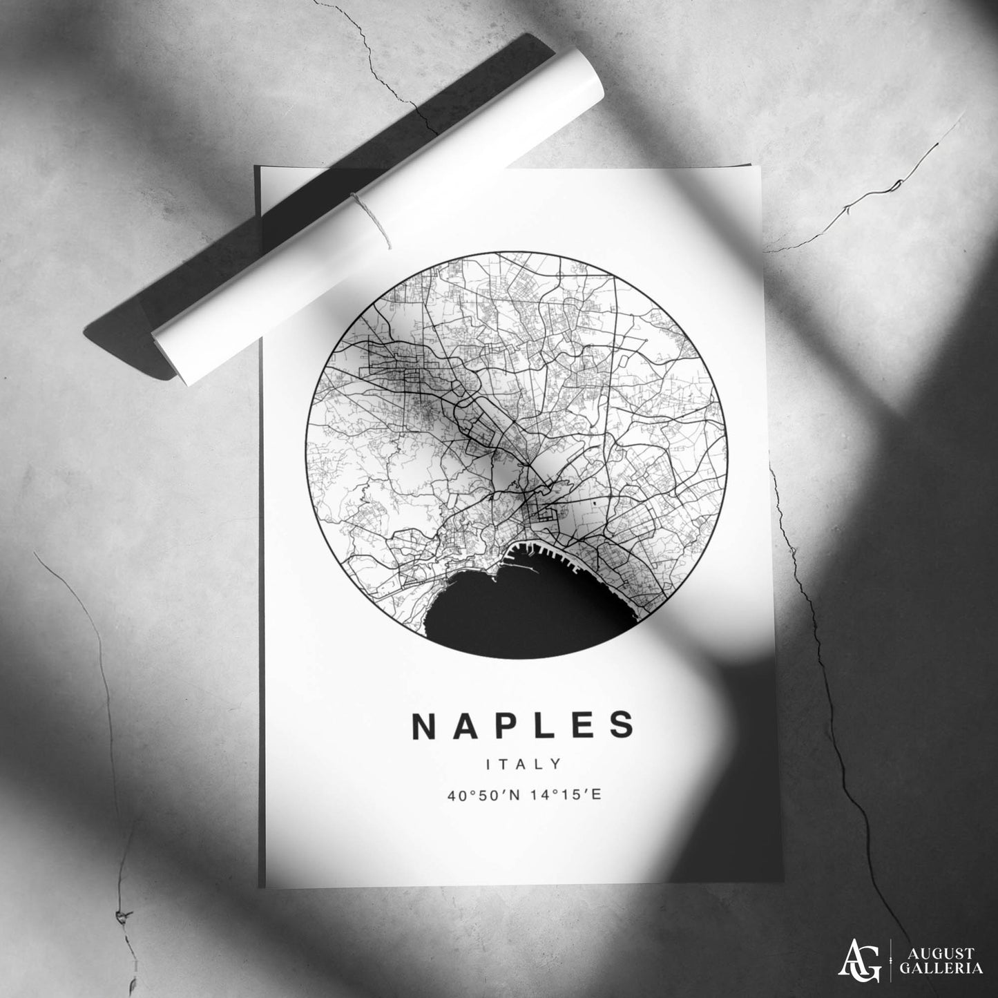 Naples Minimalist Map