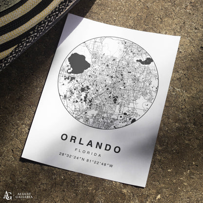 Orlando Minimalist Map