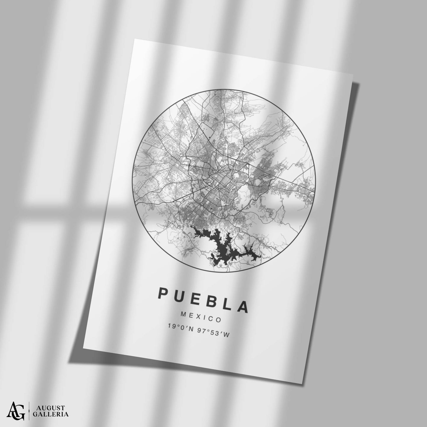 Puebla Minimalist Map