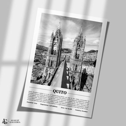 Quito Black & White City Print