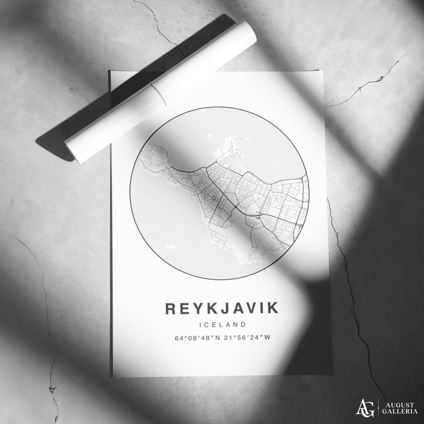 Reykjavik Minimalist Map