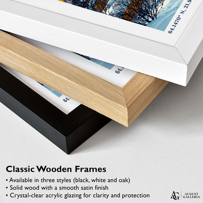 Reykjavík Iceland Retro Travel Print