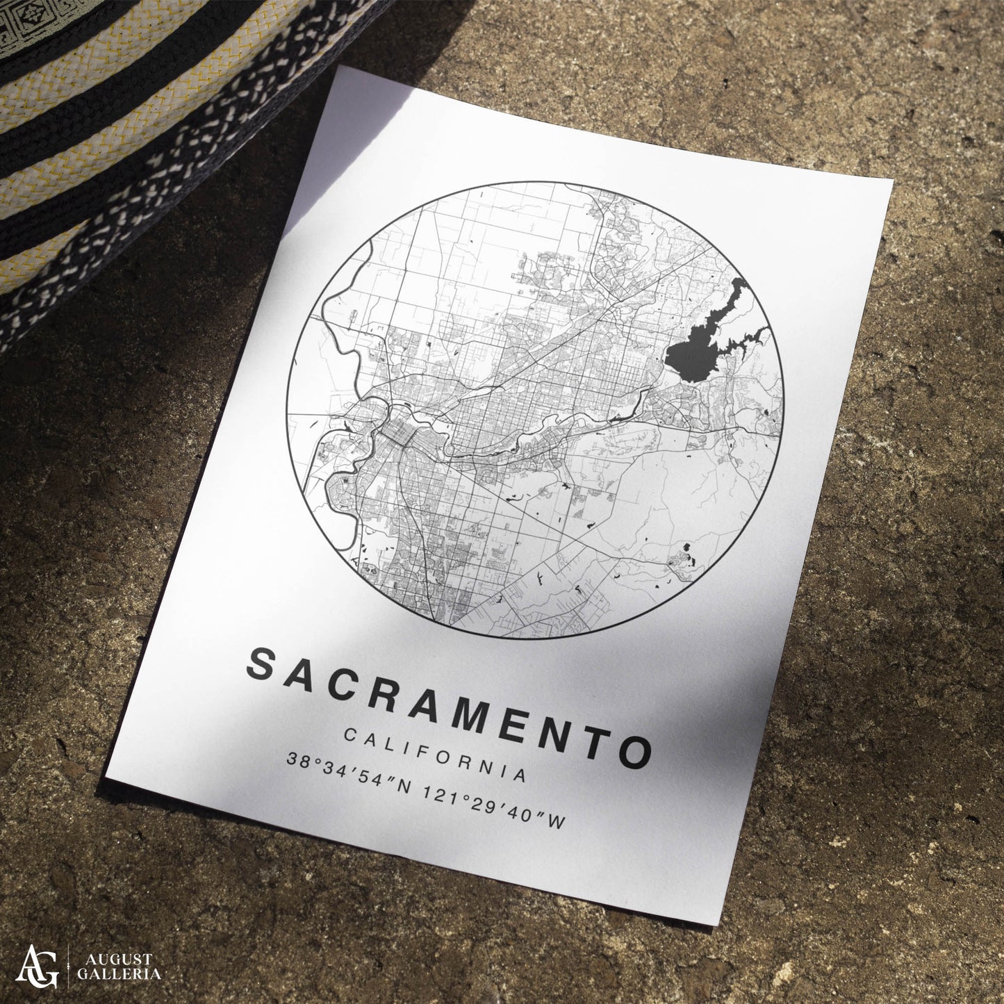 Sacramento Minimalist Map