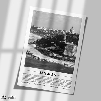 San Juan Black & White City Print