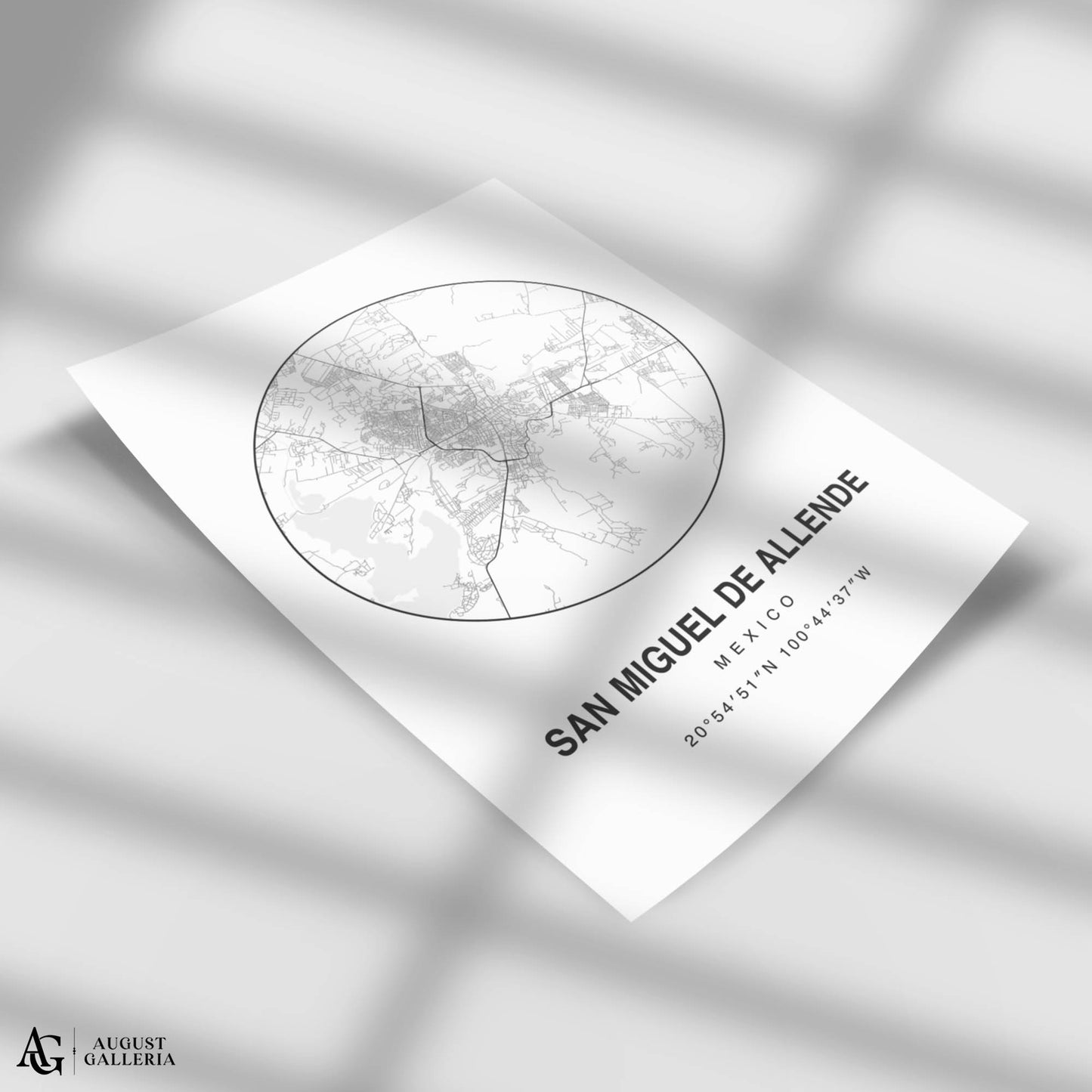 San Miguel de Allende Minimalist Map