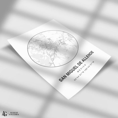 San Miguel de Allende Minimalist Map
