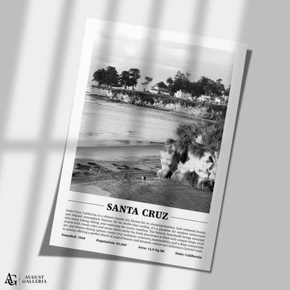 Santa Cruz Black & White City Print