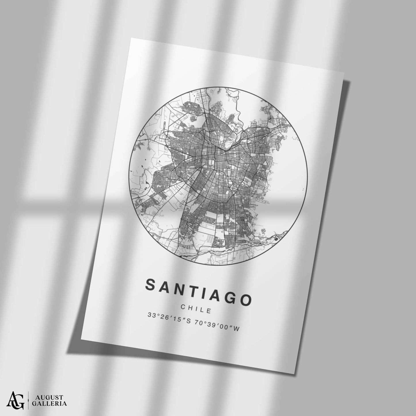 Santiago Minimalist Map