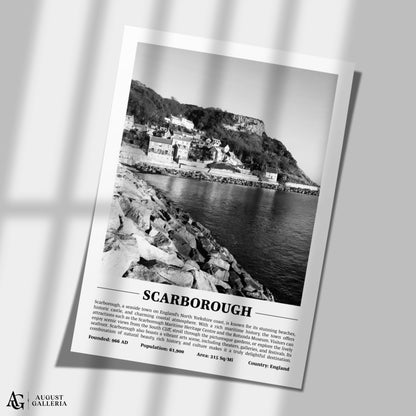 Scarborough Black & White City Print