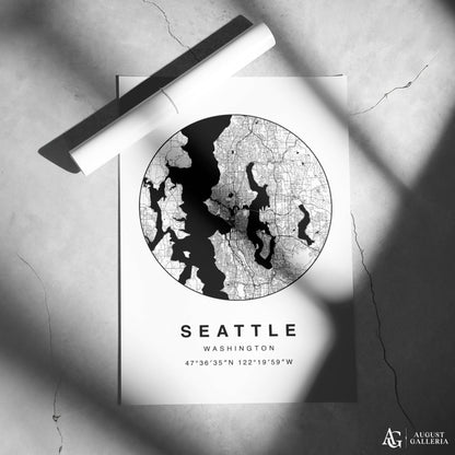 Seattle Minimalist Map