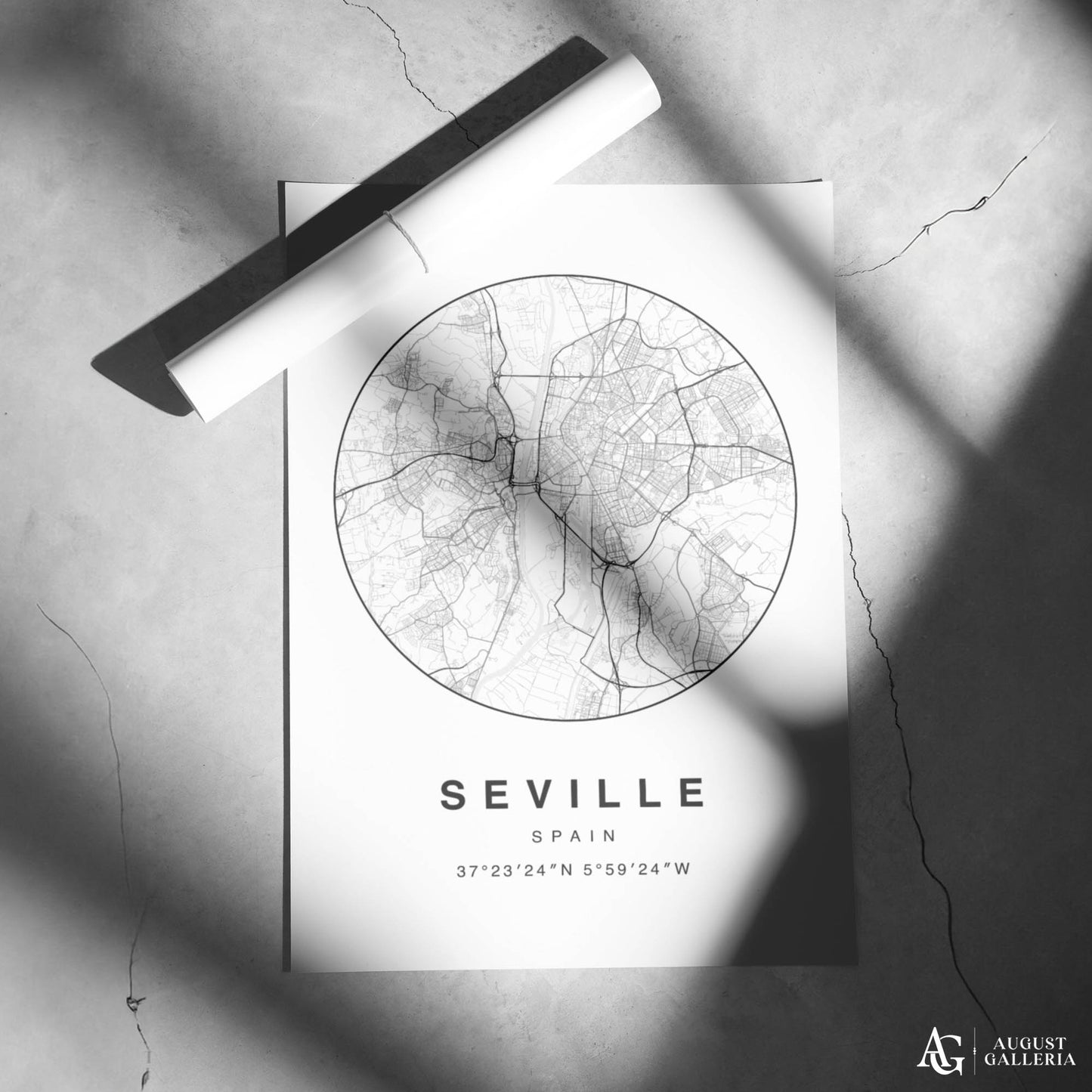 Seville Minimalist Map
