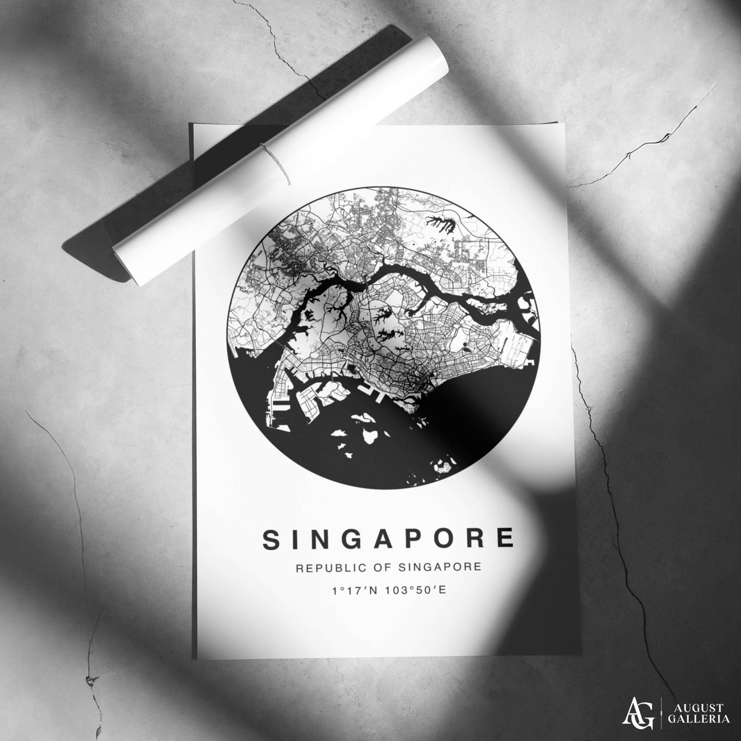 Singapore Minimalist Map