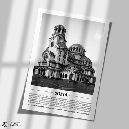 Sofia Black & White City Print