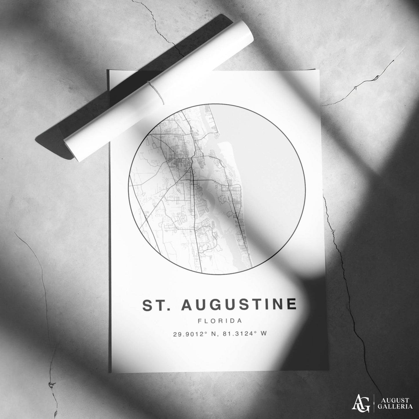 St. Augustine Minimalist Map
