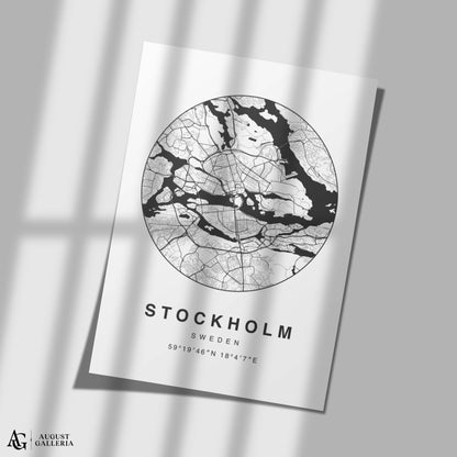Stockholm Minimalist Map