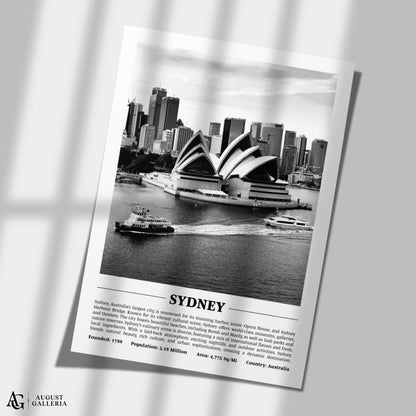 Sydney Black & White City Print