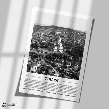 Tbilisi Black & White City Print