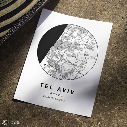 Tel Aviv Minimalist Map