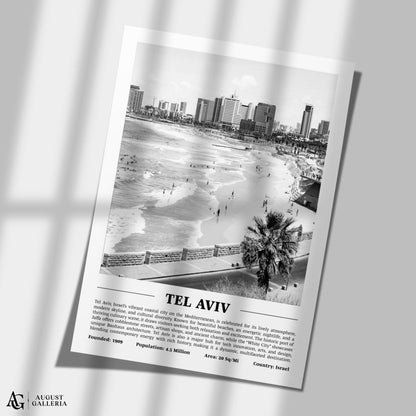 Tel Aviv Black & White City Print