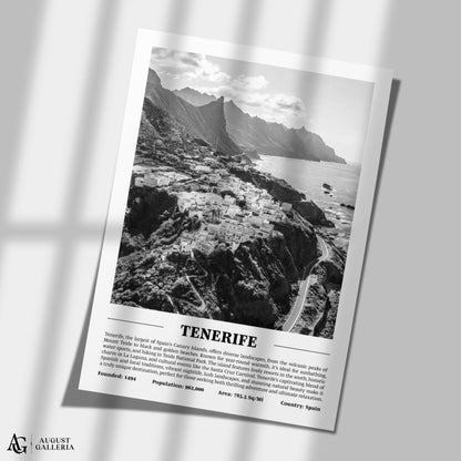 Tenerife Black & White City Print