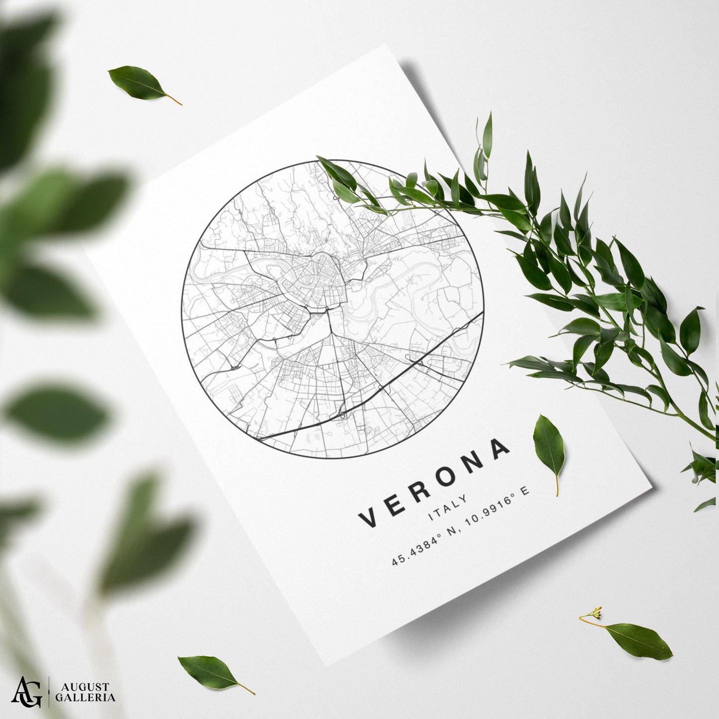 Verona Minimalist Map
