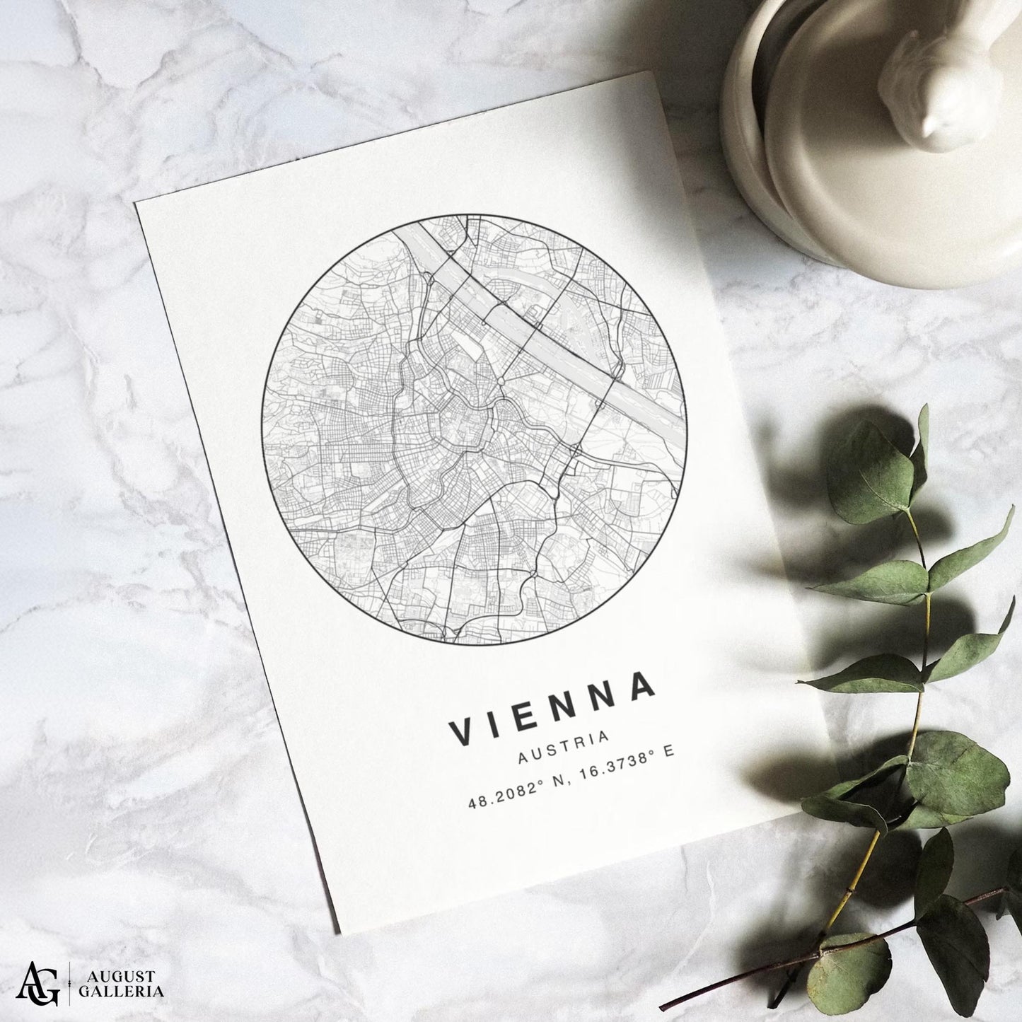 Vienna Minimalist Map