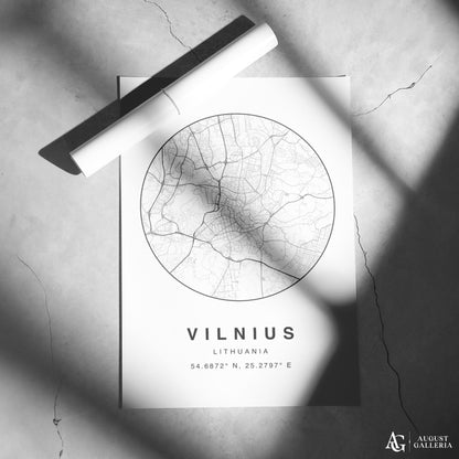 Vilnius Minimalist Map