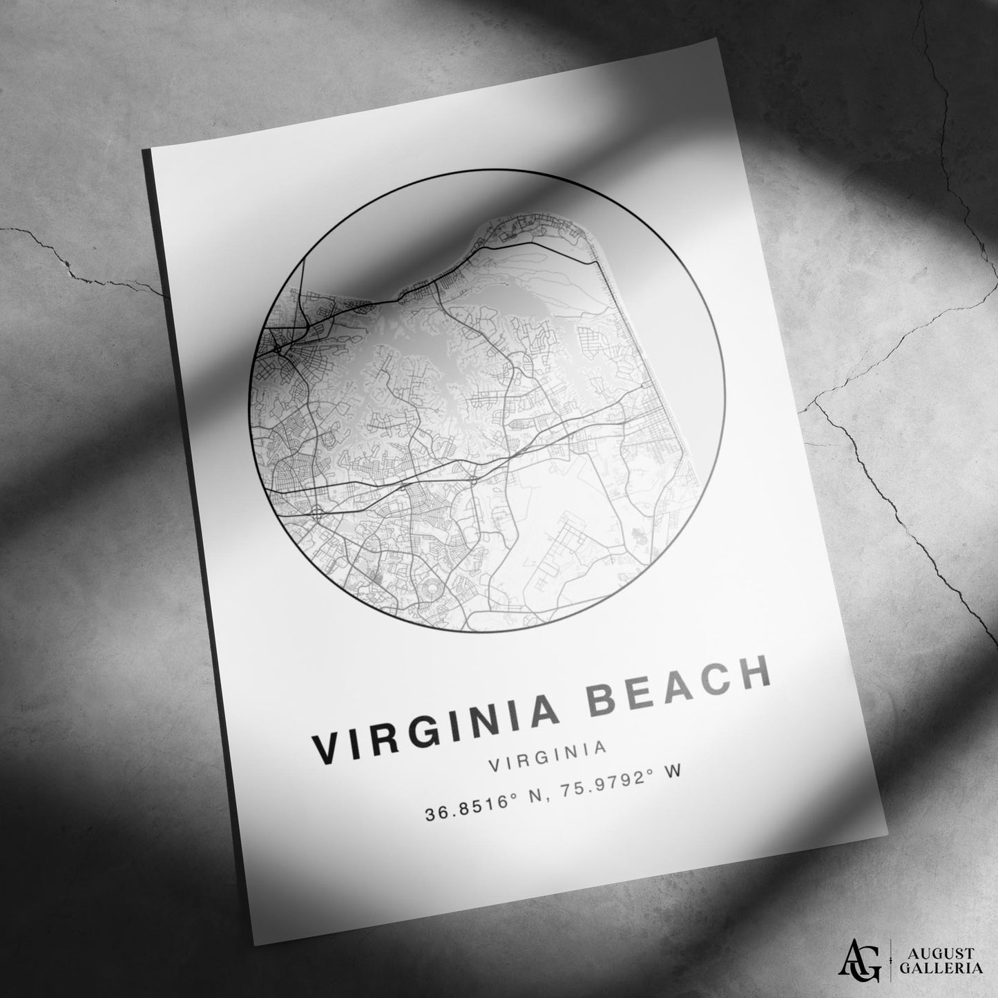Virginia Beach Minimalist Map