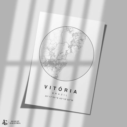 Vitória Minimalist Map