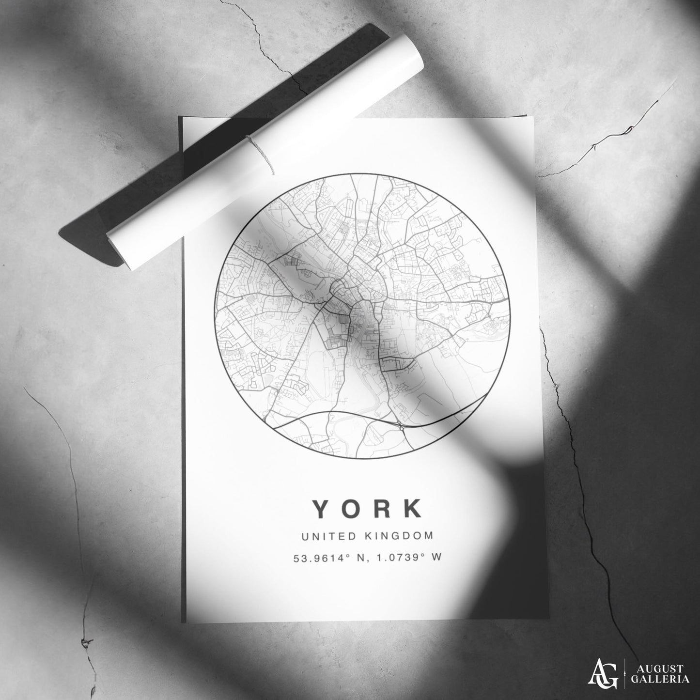 York Minimalist Map
