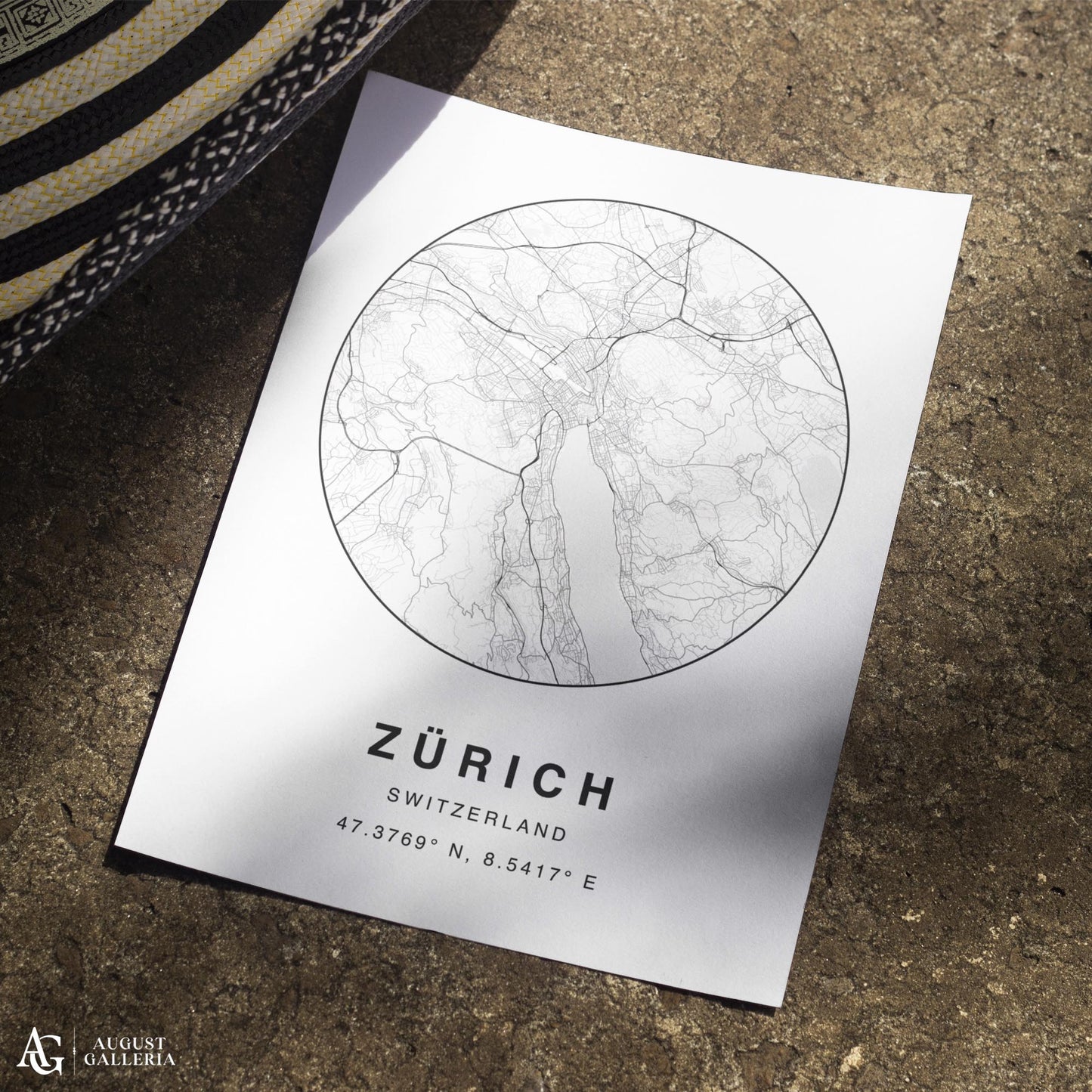 Zurich Minimalist Map