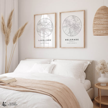 Belgrade Minimalist Map