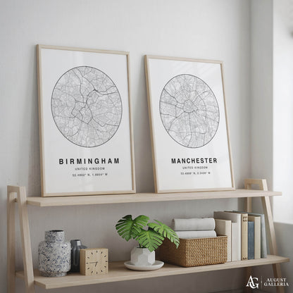 Birmingham Minimalist Map