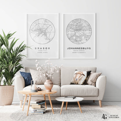 Brasov Minimalist Map