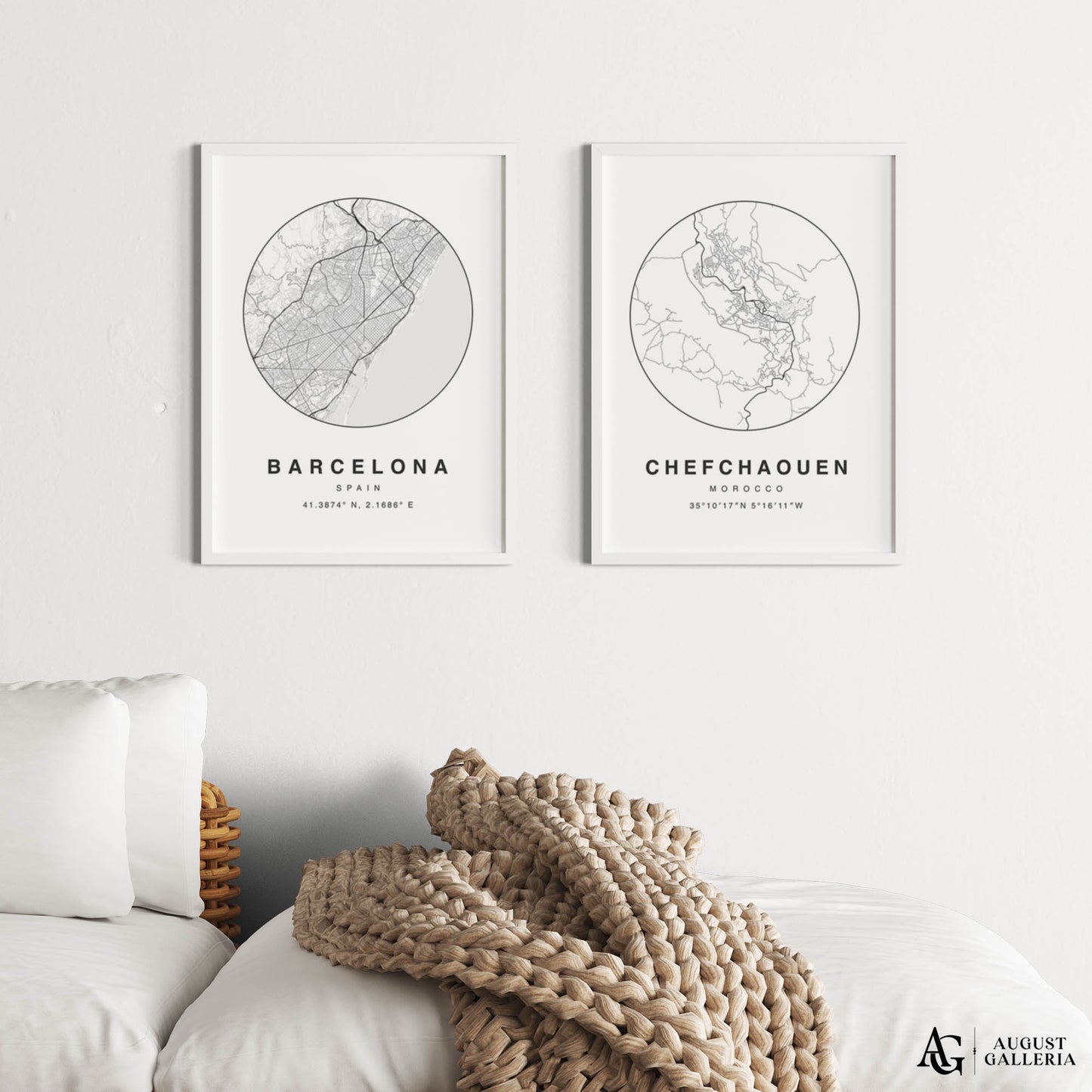 Chefchaouen Minimalist Map