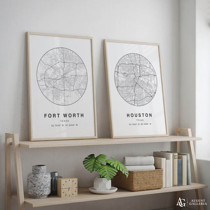 Fort Worth Minimalist Map