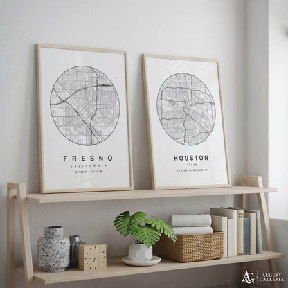 Fresno Minimalist Map