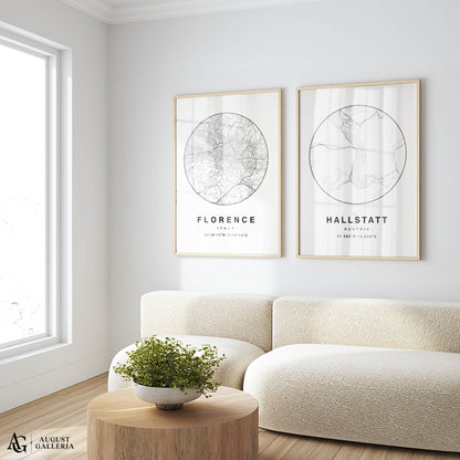 Hallstatt Minimalist Map