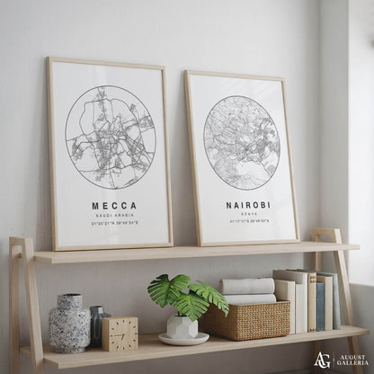 Mecca Minimalist Map
