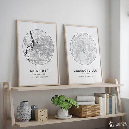 Memphis Minimalist Map
