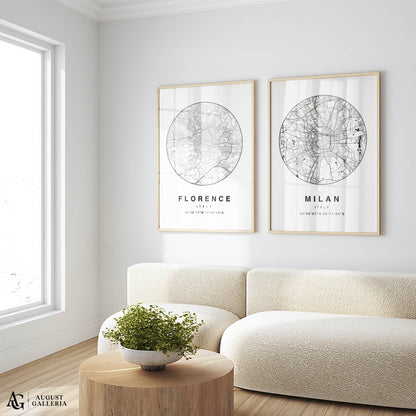 Milan Minimalist Map