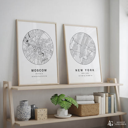 Moscow Minimalist Map