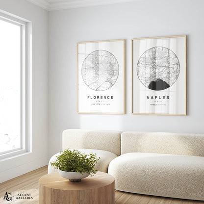 Naples Minimalist Map