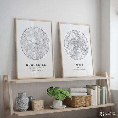 Newcastle Minimalist Map