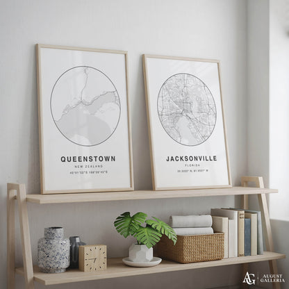 Queenstown Minimalist Map