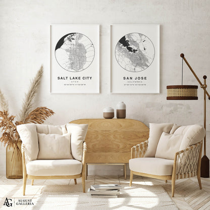 Salt Lake City Minimalist Map