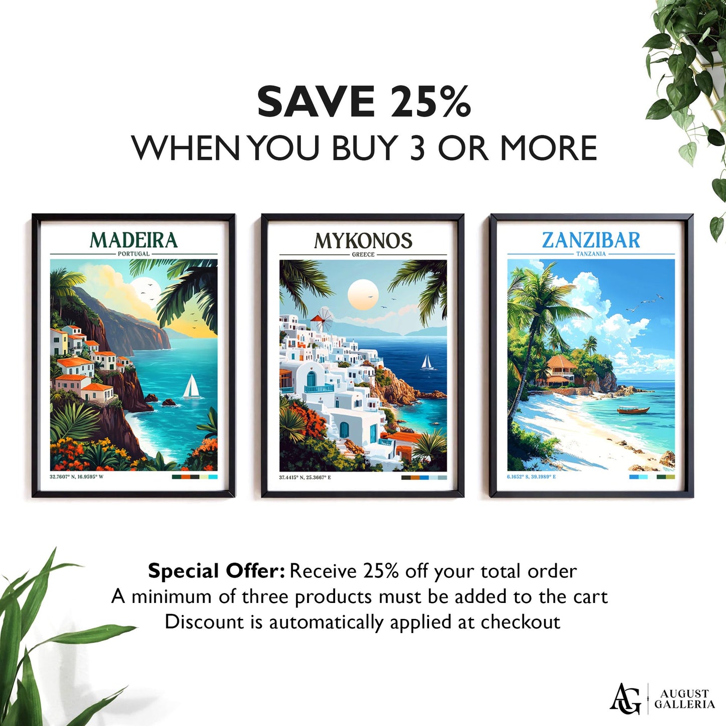 Mykonos Greece Retro Travel Print